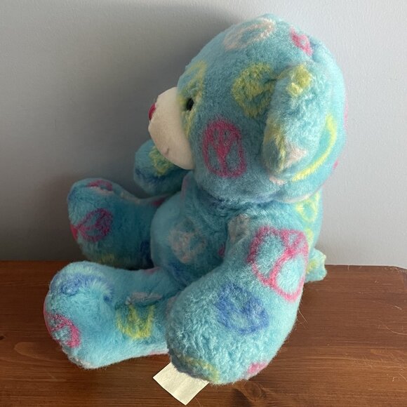 Build-A-Bear Blue Peace and Friendship Bear Plush - Picture 2 of 7
